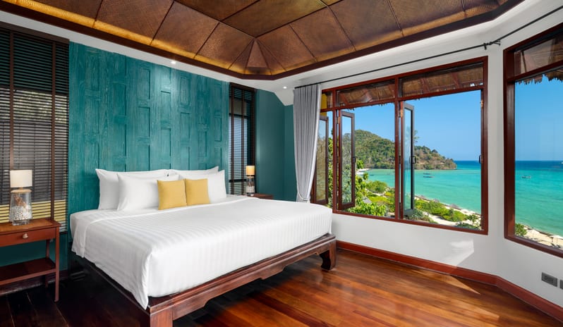 SAii PhiPhi Island Village Two Bedroom Oceanview Hillside Pool Villa King Bed Master Bedroom